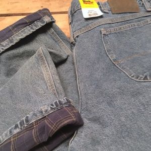work n sport flannel lined jeans